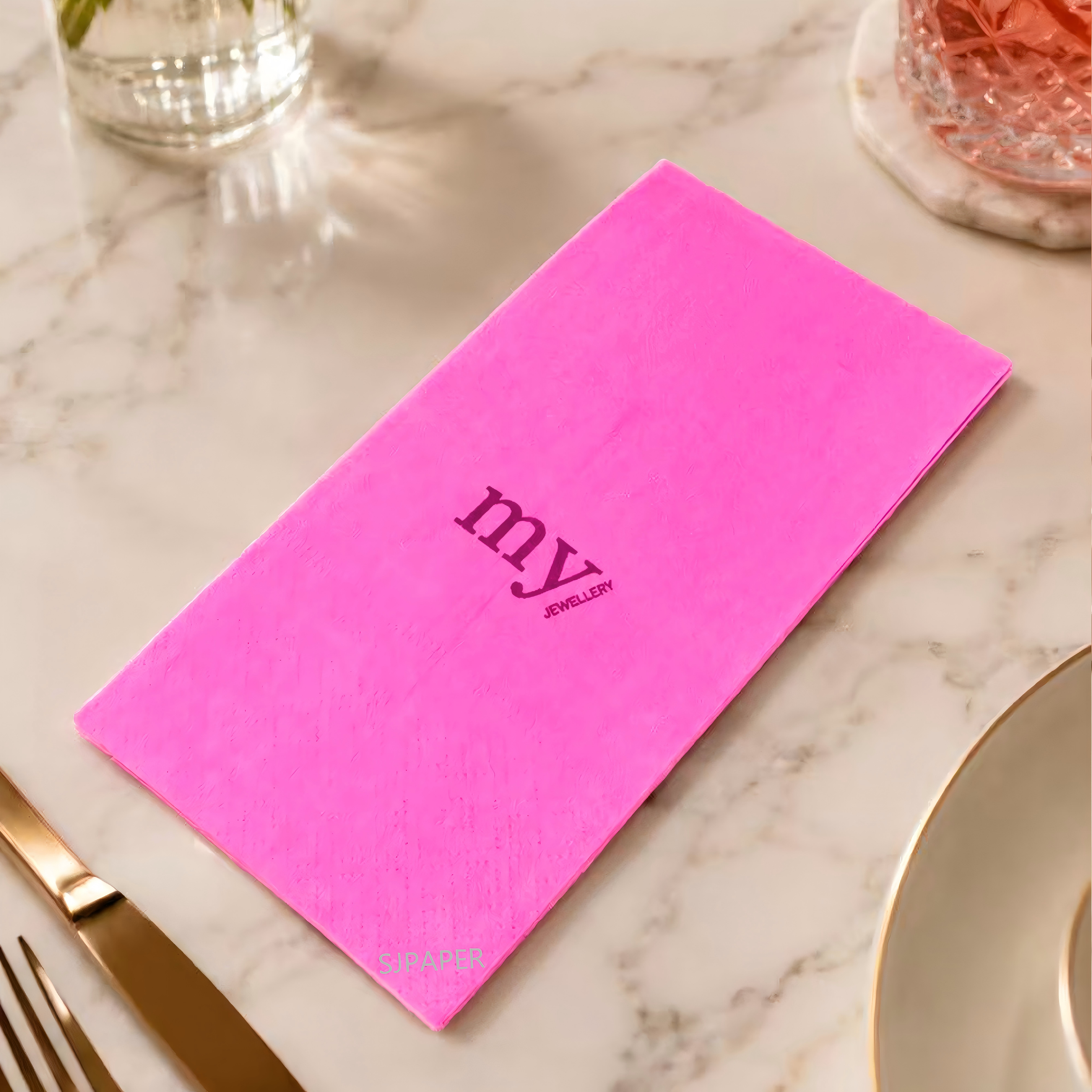 맞춤형 33cm 정사각형 냅킨, 1/8접기, 맞춤형 